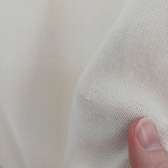 Peruvian Connection Cream DORSAY Midi Knit Skirt Medium Pima Cotton Modal Blend - Picture 10 of 14